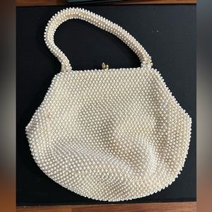 1950’s Vintage Corde  Micro Beaded Clutch Gold Tone Closure